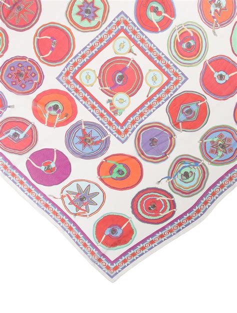 NEW! HERMES Belles du Mexique Mousseline Silk Chiffon Scarf 